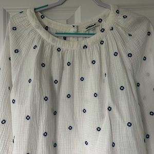 Madewell 3/4 sleeve blouse Size L